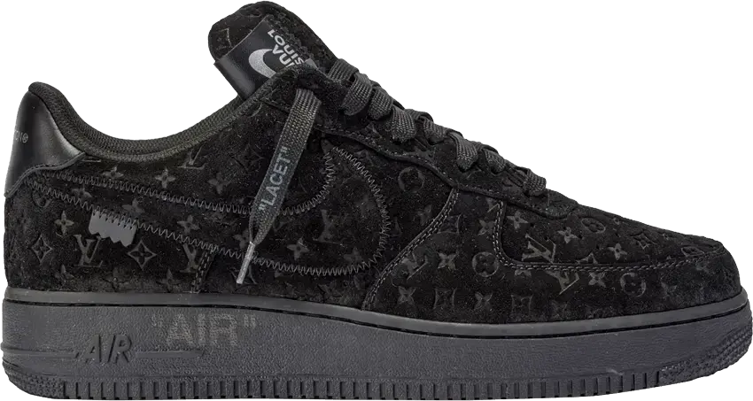 Nike Louis Vuitton x Air Force 1 Low &#039;Triple Black&#039;