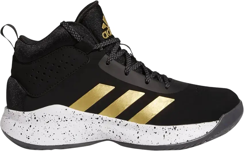  Adidas Cross &#039;Em Up 5 Wide J &#039;Black Gold Metallic&#039;