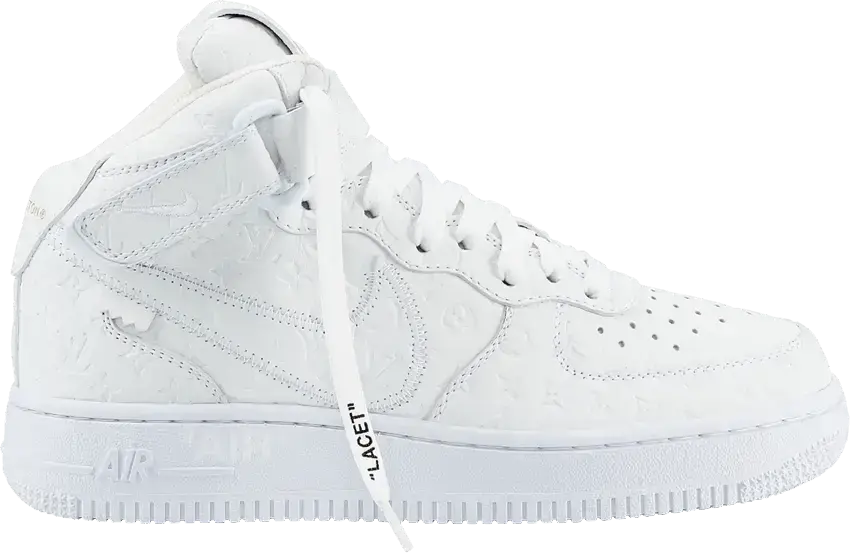  Nike Louis Vuitton x Air Force 1 Mid &#039;Triple White&#039;