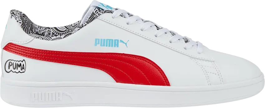  Puma Smash V2 &#039;Me Happy - White Red&#039;