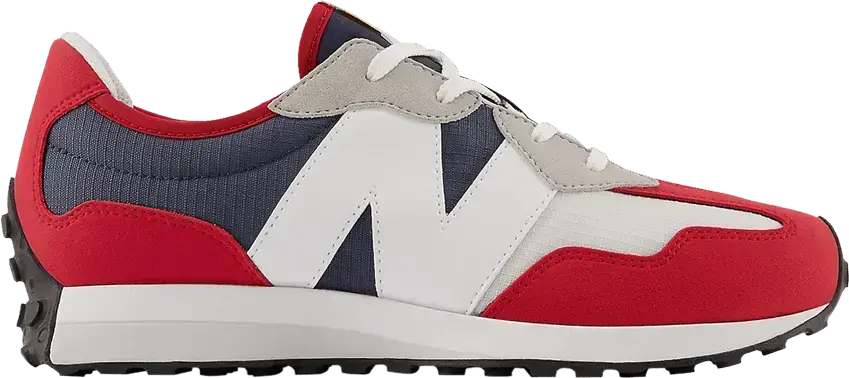  New Balance 327 Big Kid Wide &#039;Team Red Natural Indigo&#039;