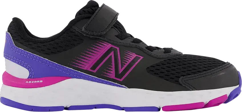  New Balance 680v6 Bungee Big Kid &#039;Black Magenta Pop&#039;