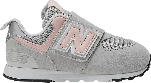  New Balance 574 New-B Hook &amp; Loop Toddler X-Wide &#039;Rain Cloud Pink Haze&#039;