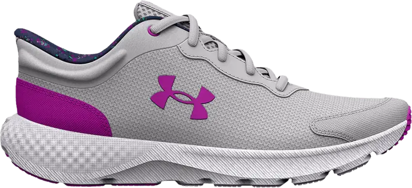  Under Armour Charged Escape 4 Printed GS &#039;Halo Grey White&#039;