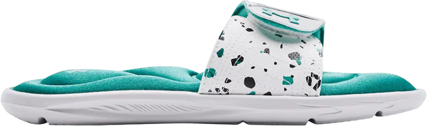  Under Armour Ignite 6 Graphic Strap Slide GS &#039;Cerulean White&#039;