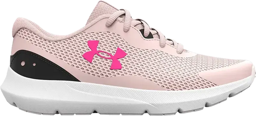  Under Armour Surge 3 GS &#039;Pink Note White&#039;