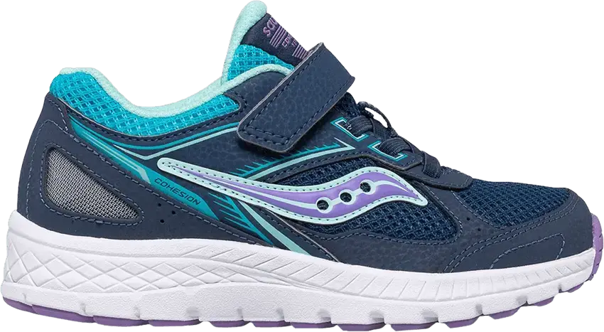 Saucony Cohesion 14 A/C Big Kid &#039;Navy Turquoise&#039;