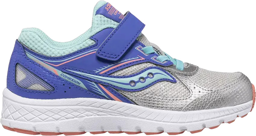 Saucony Cohesion 14 A/C Big Kid &#039;Silver Periwinkle&#039;