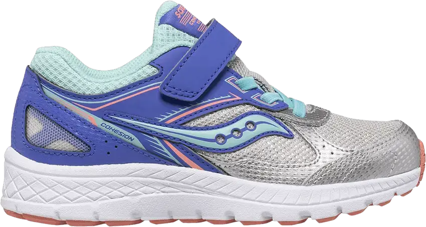  Saucony Cohesion 14 A/C Big Kid &#039;Silver Periwinkle&#039;