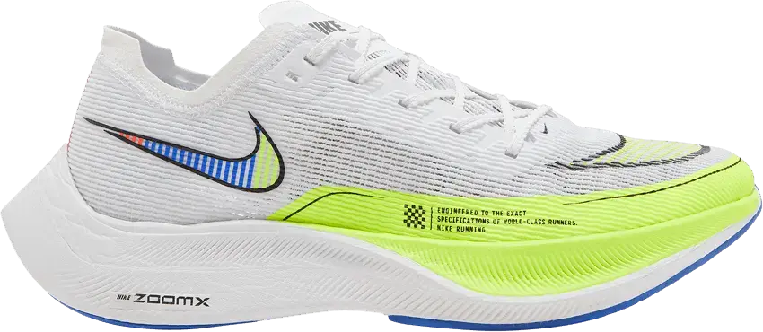  Nike ZoomX Vaporfly Next% 2 White Volt Racer Blue