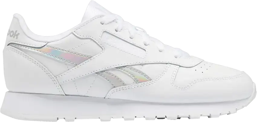  Reebok Classic Leather Big Kid &#039;White Iridescent&#039;