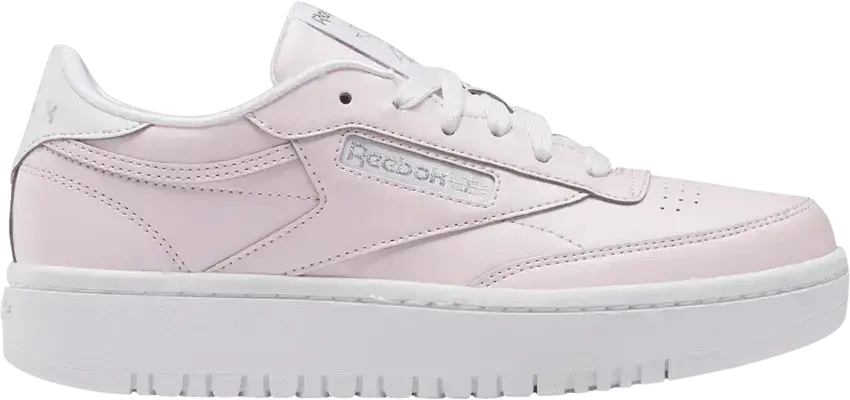  Reebok Club C 85 Big Kid &#039;Porcelain Pink Silver&#039;