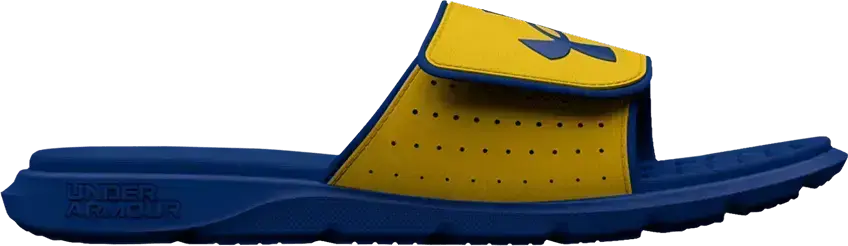  Under Armour Ignite 7 Slide GS &#039;Zeppelin Yellow Blue Mirage&#039;