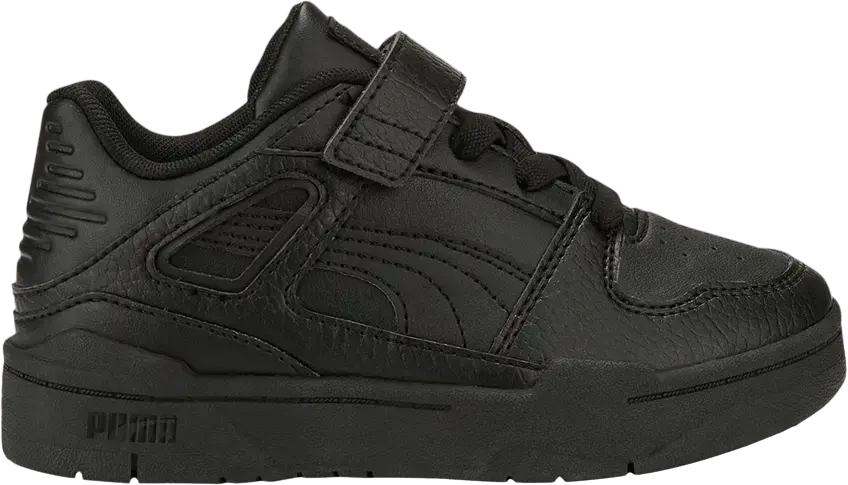  Puma Slipstream Leather Little Kid &#039;Triple Black&#039;