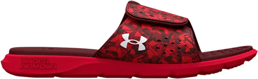  Under Armour Wmns Ignite 7 Graphic Strap Slide &#039;Red Camo&#039;