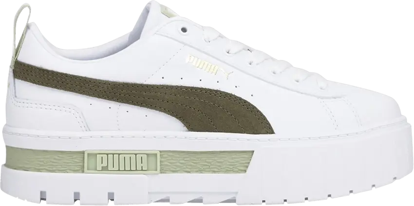  Puma Wmns Mayze &#039;White Dark Green Moss&#039;