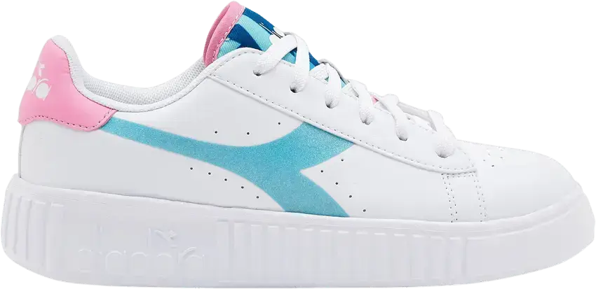  Diadora Game Step Wonderland Big Kid &#039;White Fuchsia Pink&#039;