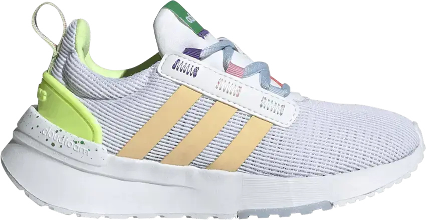  Adidas Racer TR21 Big Kid &#039;White Pulse Amber&#039;