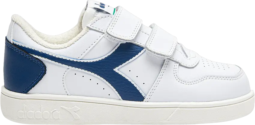  Diadora Magic Basket Low Little Kid &#039;White Poseidon&#039;