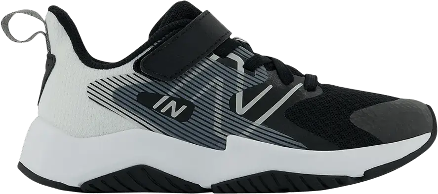  New Balance Rave Run v2 Bungee Lace Big Kid Wide &#039;Black White&#039;