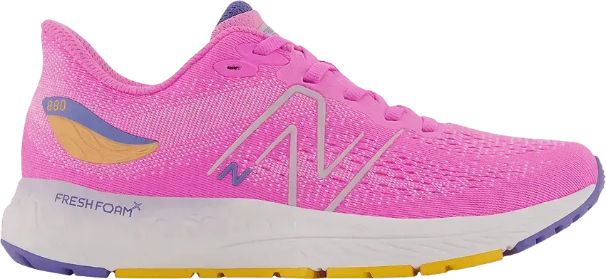  New Balance Fresh Foam X 880v12 Big Kid X-Wide &#039;Vibrant Pink Night Sky&#039;