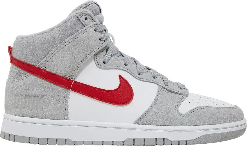  Nike Dunk High Light Smoke Grey Gym Red