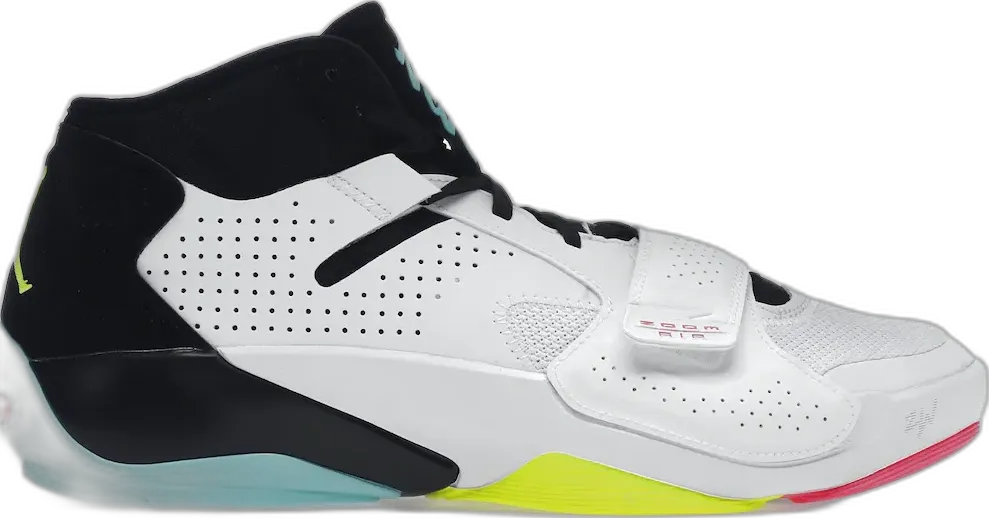  Jordan Zion 2 White Volt Dynamic Turquoise