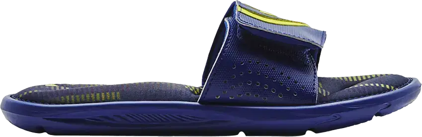  Under Armour Ignite 6 Graphic Footbed Slide GS &#039;Bauhaus Blue&#039;