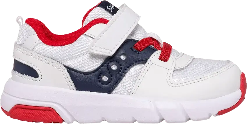  Saucony Jazz Lite 2.0 Little Kid &#039;White Navy Red&#039;