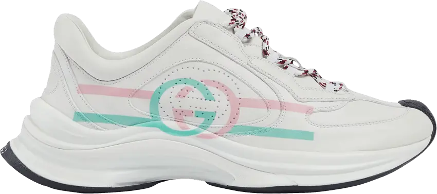  Gucci Wmns Run Sneaker &#039;White Pink Turquoise&#039;