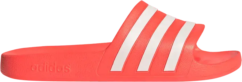  Adidas Adilette Aqua Slide &#039;Solar Red White&#039;