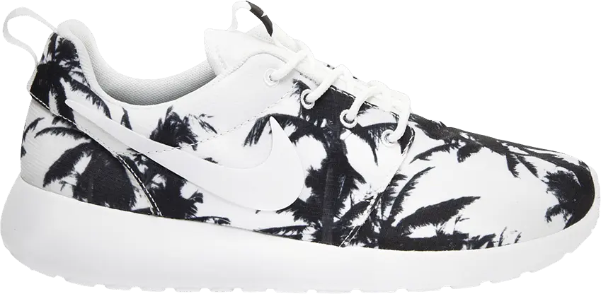  Nike Roshe Run Palm Trees Black White (Women&#039;s)