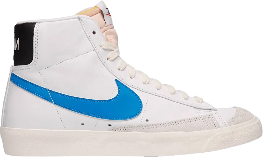  Nike Blazer Mid 77 Vintage White Light Photo Blue Black Sail