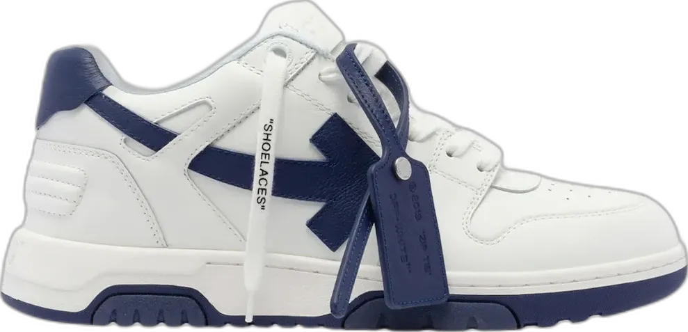  Off-White OFF-WHITE Out Of Office OOO Low Tops White White Navy Blue