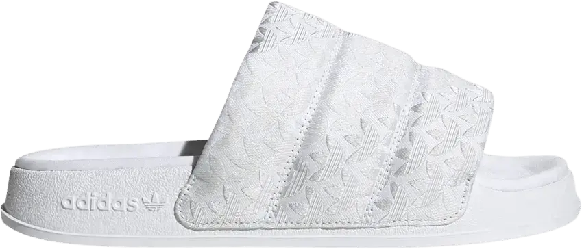  Adidas adidas Adilette Essential Slides Triple White (Women&#039;s)