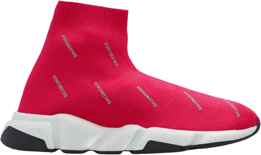  Balenciaga Speed Sneaker Kids &#039;Allover Logo - Pink&#039;