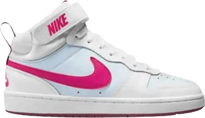  Nike Court Borough Mid 2 GS &#039;White Sangria Pink Prime&#039;