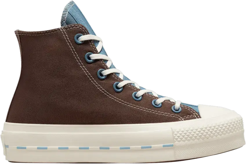  Converse Wmns Chuck Taylor All Star Lift Platform Crafted Canvas High &#039;Brazil Nut Indigo Oxide&#039;