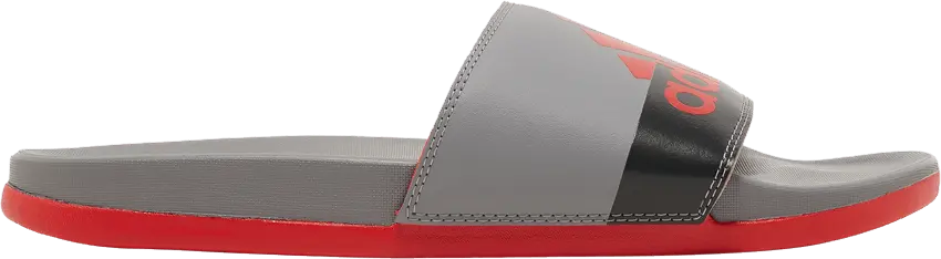  Adidas Adilette Comfort Slide &#039;Vivid Red Grey&#039;