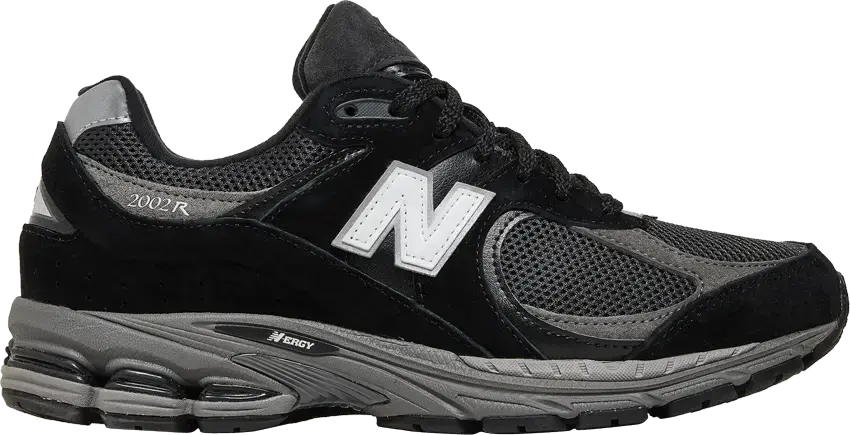  New Balance 2002R Black Dark Grey White