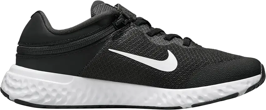  Nike Revolution 6 FlyEase 4E GS &#039;Black White&#039;