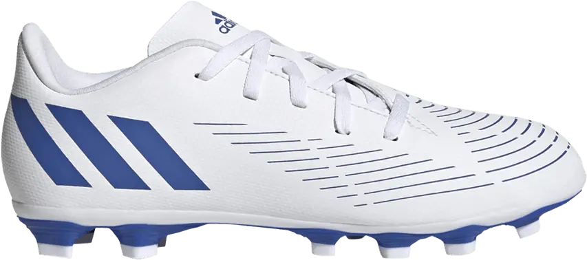  Adidas Predator Edge.4 FG J &#039;White Hi-Res Blue&#039;