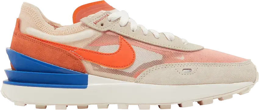  Nike Waffle One Pearl White Game Royal Rush Orange (Women&#039;s)