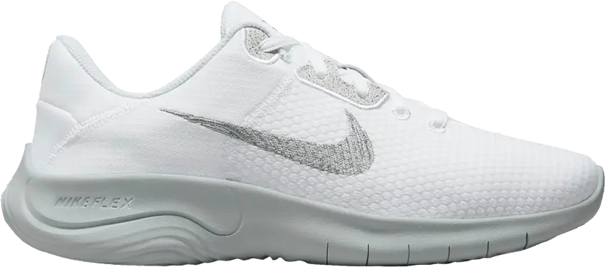  Nike Wmns Flex Experience Run 11 Wide &#039;White Metallic Silver&#039;