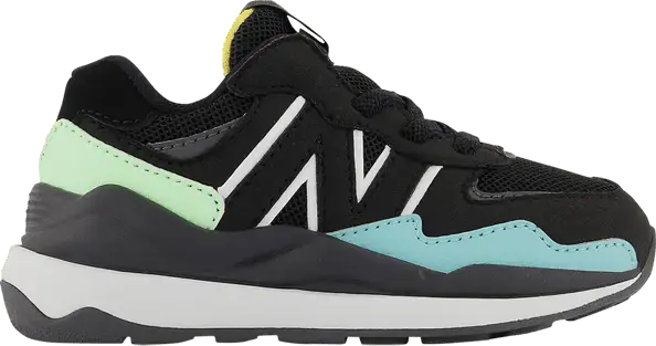  New Balance 57/40 Toddler Wide &#039;Black Vibrant Spring Glow&#039;