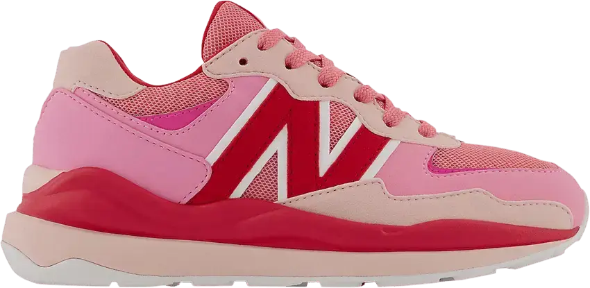  New Balance 57/40 Big Kid Wide &#039;Vibrant Pink Team Red&#039;