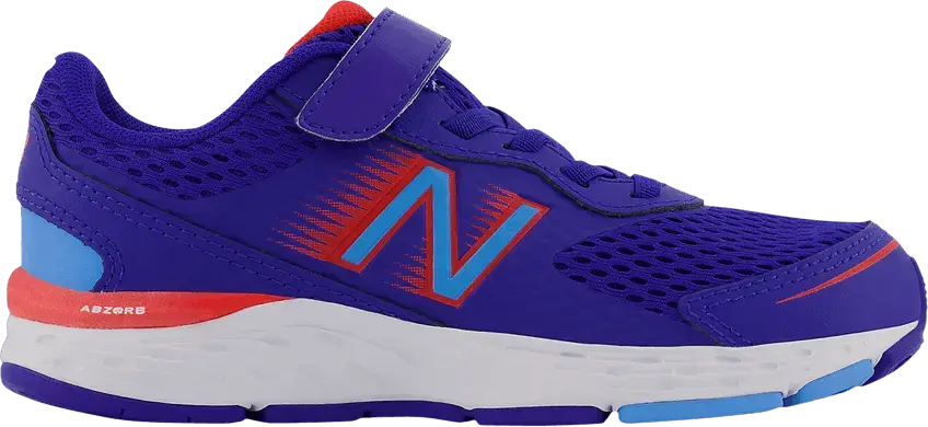  New Balance 680v6 Bungee Big Kid Wide &#039;Blue Neo Flame&#039;