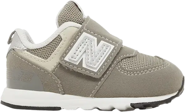  New Balance 574 New-B Hook &amp; Loop Toddler &#039;Rain Cloud Silver Metallic&#039;