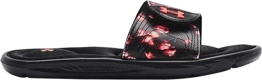  Under Armour Wmns Ignite 6 Graphic Strap Slide &#039;Black Afterglow&#039;