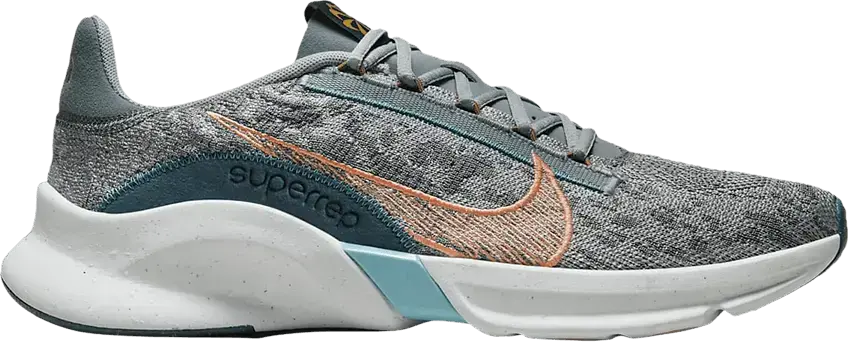  Nike SuperRep Go 3 Next Nature Flyknit &#039;Wolf Grey Arctic Orange&#039;